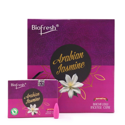 [BFBF-02] Conos de incienso Biofresh Backflow (40 conos) - Jazmín de Arabia