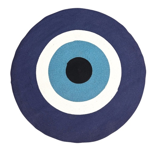 [EEye-01] Alfombra mal de ojo de cuerda de algodón 120cm