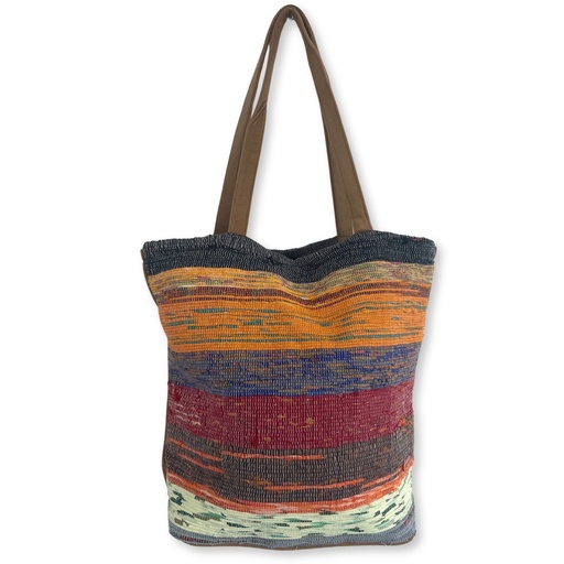 [RRBag-01] Bolso Grande de Tapetes Reciclados - Sombras de setas
