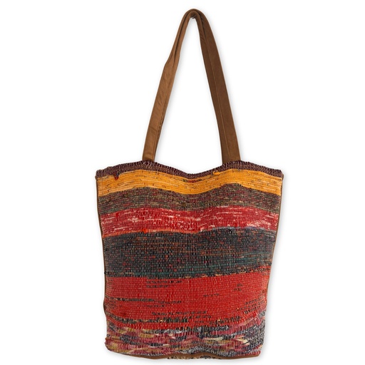 [RRBag-02] Bolso Grande de Tapetes Reciclados - Atardecer