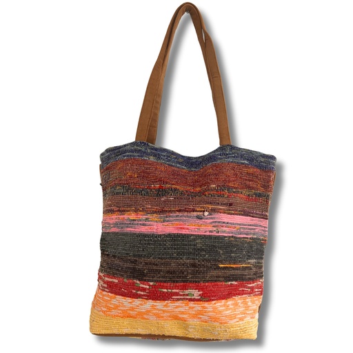 [RRBag-03] Bolso Grande de Tapetes Reciclados - Tonos Lavanda