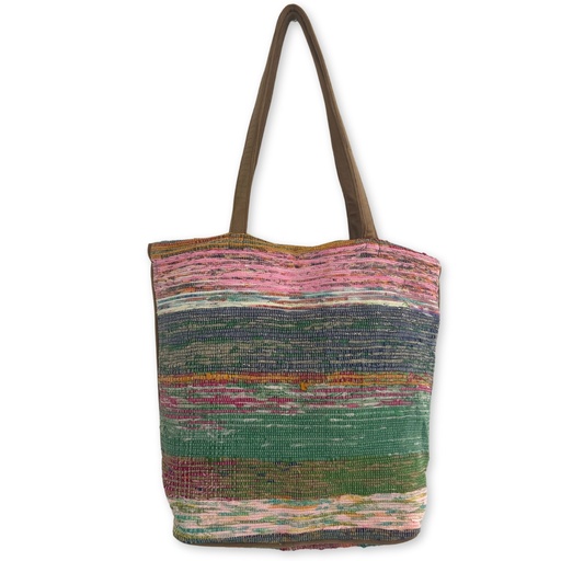 [RRBag-04] Bolso Grande de Tapetes Reciclados - Tonos Rosa
