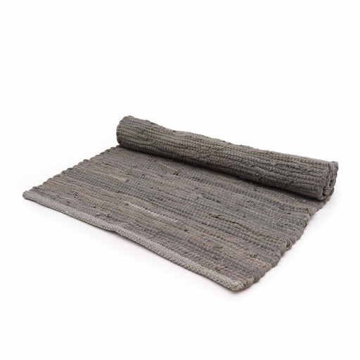 [HLRug-05] Alfombra India mediana de algodón tejida a mano - 90x150cm -Charcoal