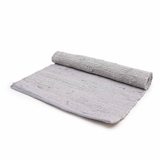 [HLRug-08] Alfombra India mediana de algodón tejida a mano - 90x150cm - Gris