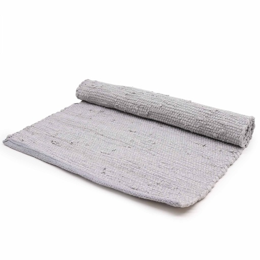 [HLRug-12] Alfombra grande de algodón tejida a mano - 130x170cm - Gris