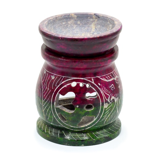 [SoapOB-21] Pequeño quemador de aceite de esteatita coloreada 8cm - Om & Elefante