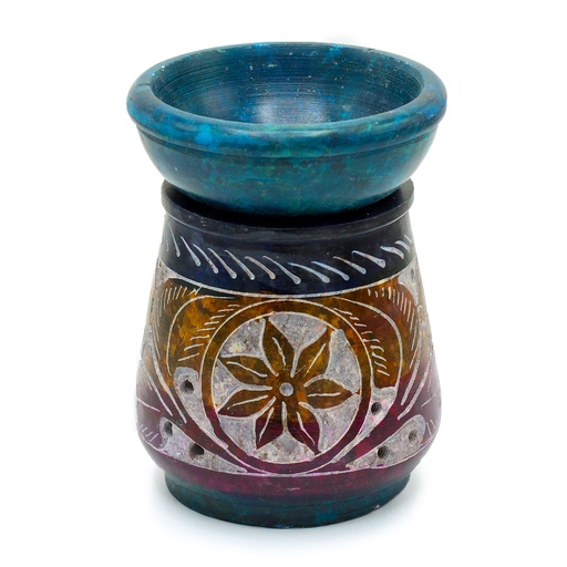 [SoapOB-22] Pequeño quemador de aceite de esteatita de color 8cm - Flor