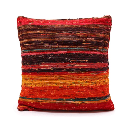 [VCush-06] Funda para Cojín de Tapete Reciclado - 40x40cm - Rojos