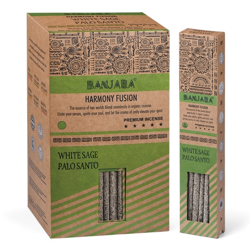 [BanjPalo-01] Incienso Palo Santo Banjara - Salvia Blanca