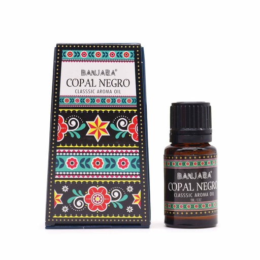[BanjFO-03] Aceite con Fragancia de la India Banjara 10ml - Copal Negro