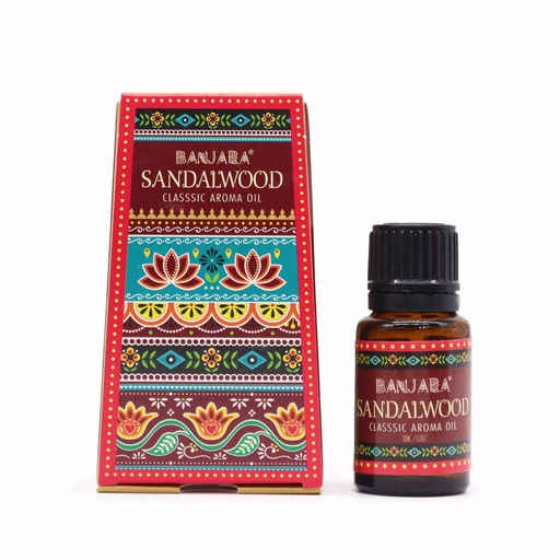 [BanjFO-10] Aceite con fragancia de la India Banjara 10ml - Sándalo