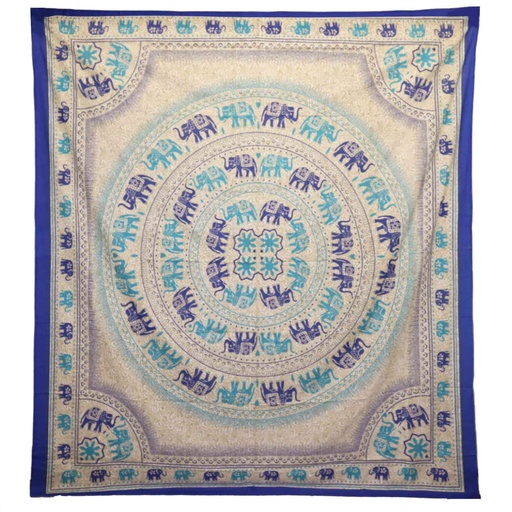 [PBWA-08] Tapiz / Colgante - Mandala Elefante - Azules