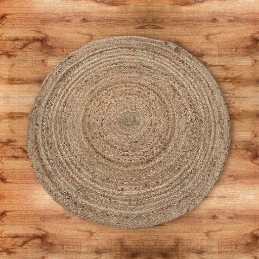 [JRug-10] Alfombra redonda de yute suave 90 cm