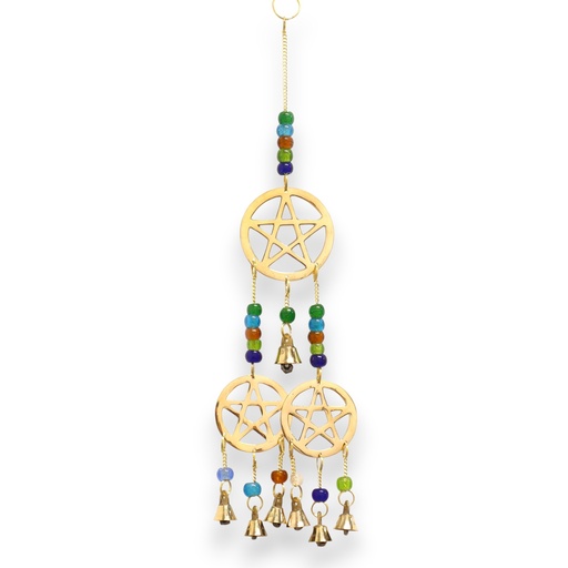[INDBC-10] Campanas Indias - Tri-Pentagrama - 7 Campanas - 9.5x32cm