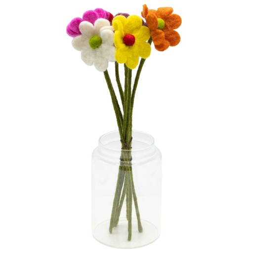 [FFow-05] Flores de fieltro - Margarita (colores surtidos)