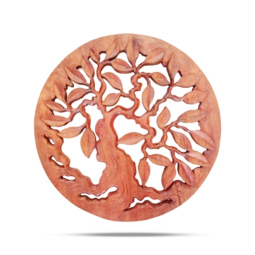 [WDW-15] Panel Decorativo Redondo de Madera con Árbol de la Vida 40cm