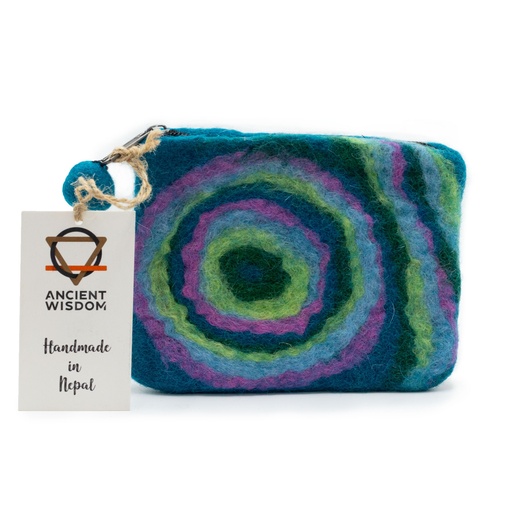 [FPZ-12] Estuche de fieltro natural con cremallera (surtido) - Psychdelic