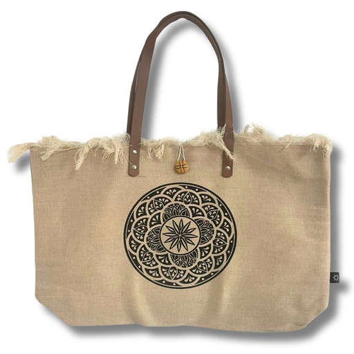 [NTB-01] Bolso Natural Asa de piel - Mandela