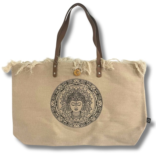 [NTB-04] Bolso Natural Asa de piel - Buda