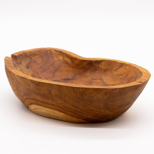 [TeakB-31] Frutero natural de madera de teca - 31x22x8cm