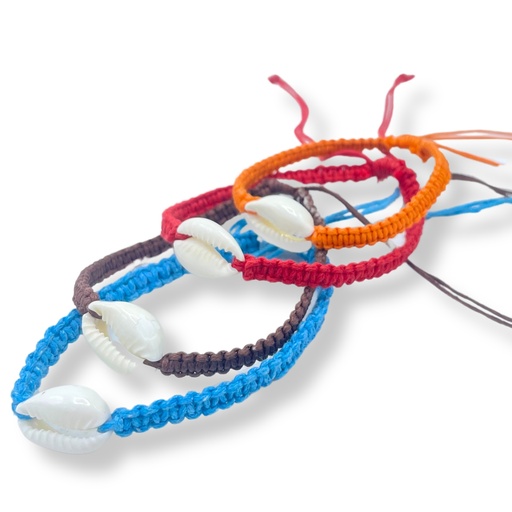 [HFB-02] Pulseras de la Amistad Hechas a Mano - Conchas Cowrie Chums (surtido)