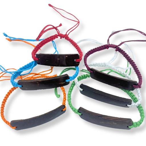 [HFB-06] Pulseras de la Amistad Hechas a Mano - Coco Personalizable sin Estampado (surtido)