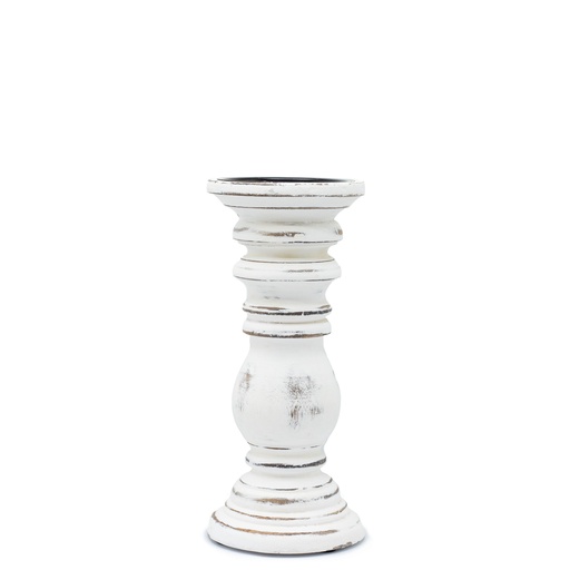 [MWCS-03] Candelabro clásico - Blanco - 23x10cm - Pequeño