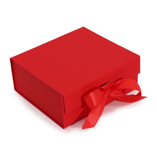 [FPGB-02] Caja de regalo plegable con Lazo 20x18.2x8 cm - Roja
