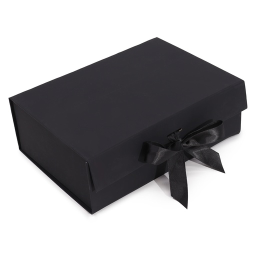 [FPGB-06] Caja de regalo plegable con Lazo 28.2x20.2x9.2 cm - Negra