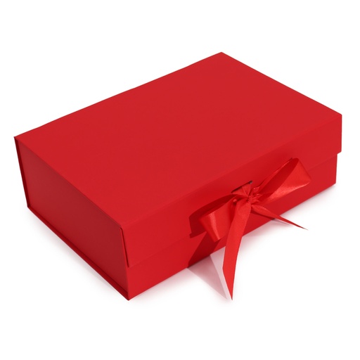 [FPGB-07] Caja de regalo plegable con Lazo 28.2x20.2x9.2 cm - Roja