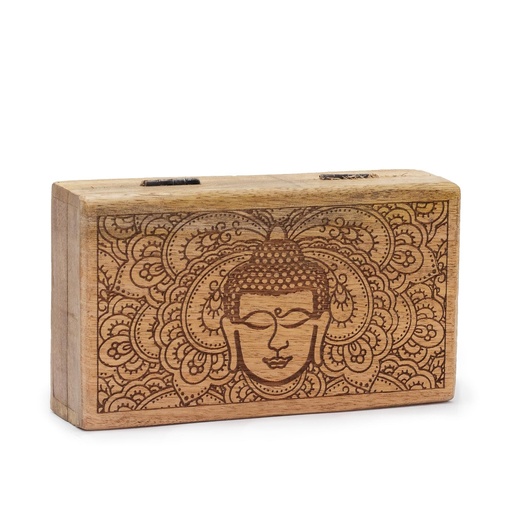 [ETBT-06] Caja cuadrada mediana 17x10x4,2cm - Cara Buda Negro
