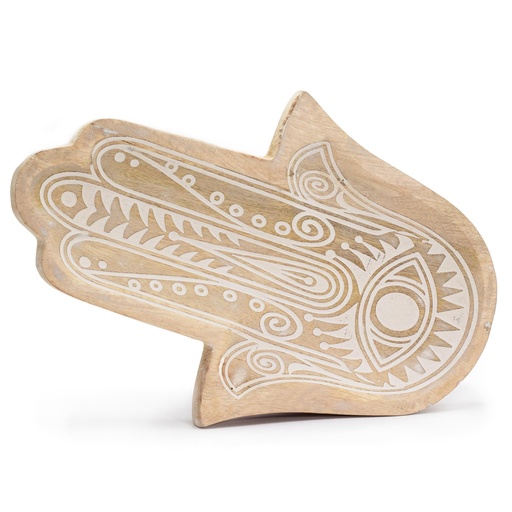 [ETBT-17] Bandeja larga 30x20.5x2.5cm - Hamsa Blanco