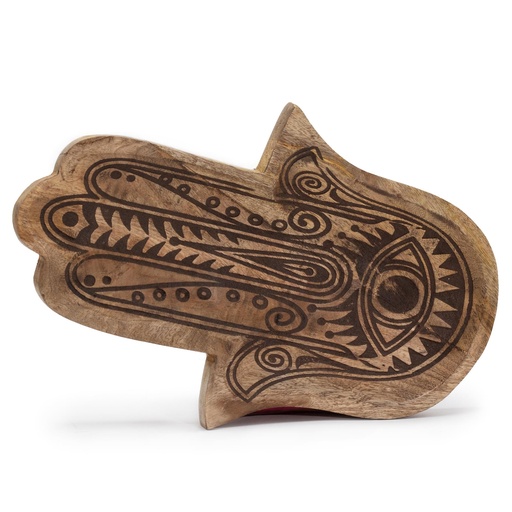 [ETBT-18] Bandeja larga 30x20.5x2.5cm - Hamsa Negro