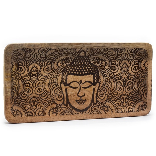 [ETBT-22] Bandeja larga 30x15x2,5cm - Cara de Buda Negra