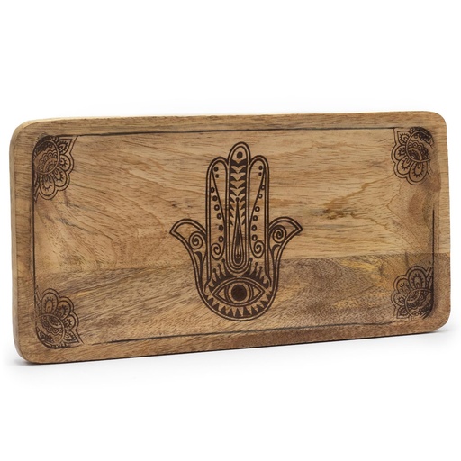 [ETBT-24] Bandeja larga 30x15x2,5cm - Hamsa Negro