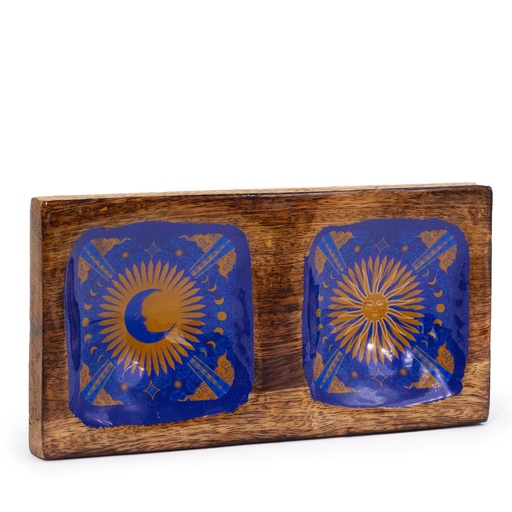 [HHENBT-10] Bandeja doble 20x10x2.5cm - Sol & Luna - HOP HARE