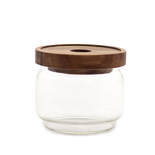 [CGJ-01] Tarro de cristal de bambú Cottage - 7 cm