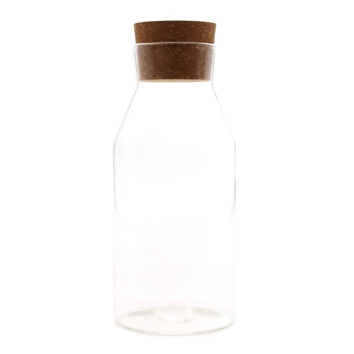 [CGJ-17] Tarro de cristal Cottage con corcho - Transparente - 20 cm