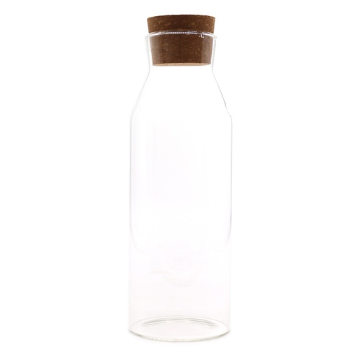 [CGJ-18] Tarro de cristal Cottage con corcho - Transparente - 25 cm