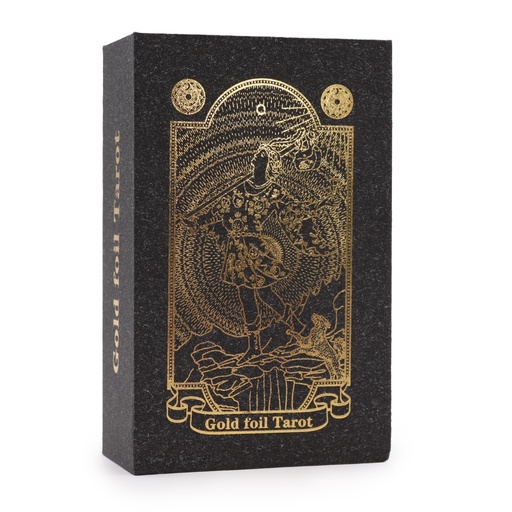[TarotC-02] Tarot de color Dorado con Libro - Caja de Regalo