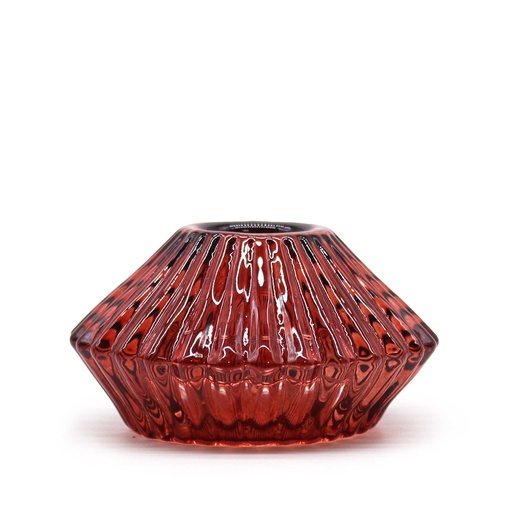 [GCHD-14] Portavelas reversible con diseño de flor para cena / vela de té - Rojo vampiro