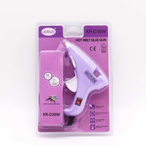 [GlueG-03EU] Pistola de Pegamento caliente mini Xrui 30W Hobby (enchufe UE) - para barras de 7 mm