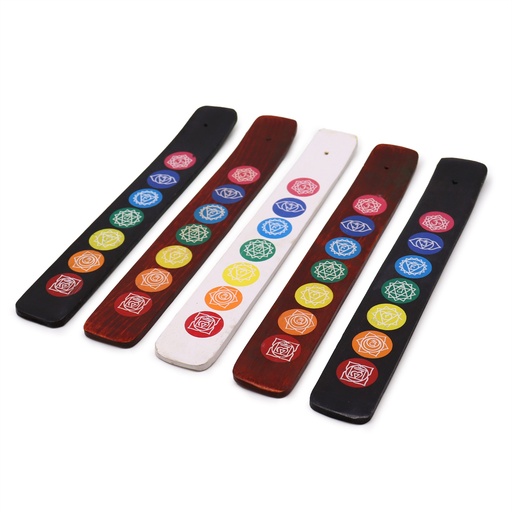 [ISH-222M] Soporte de Incienso - 7 chakras Colores Surtidos Colour Chakra Ashcatcher