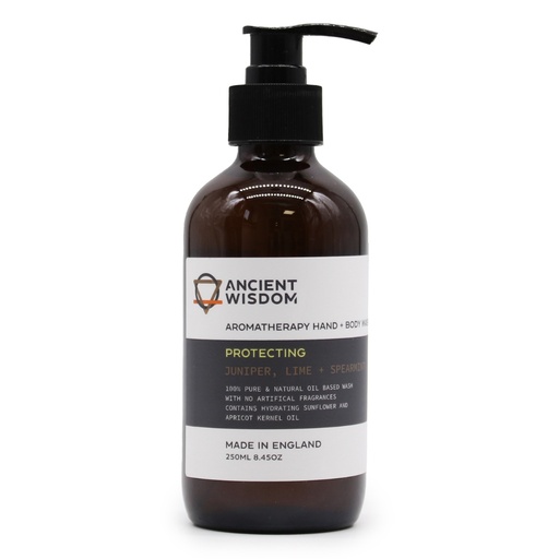 [AHBW-01] Jabón líquido de manos y cuerpo de enebro, lima y menta verde 250ml