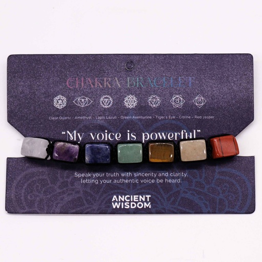 [ChkSB-01] Pulseras de chakras - Piedras pulidas