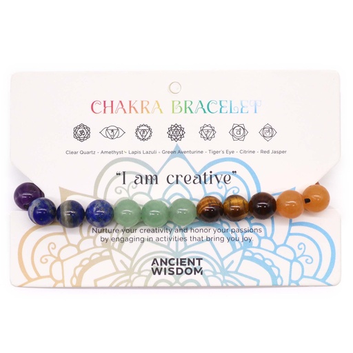 [ChkSB-06] Pulseras de chakras - 21 piedras