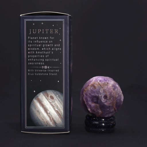 [GemPL-02] 1x Planeta Amatista con Soporte Solar (JUPITER) - 40mm