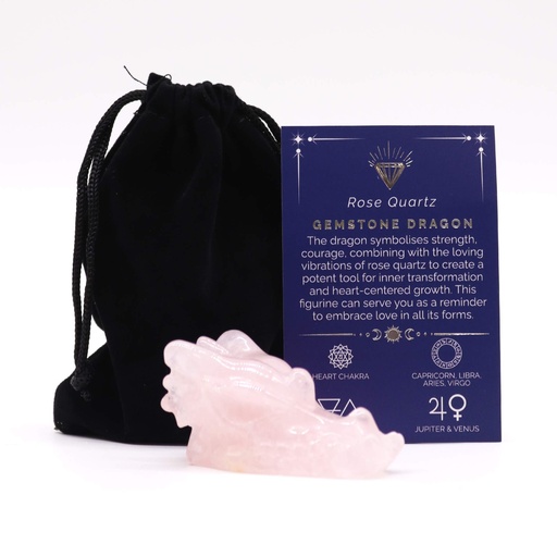 [GemF-47] Gema Cabeza de Dragón Grande- Cuarzo Rosa 60x30x35mm