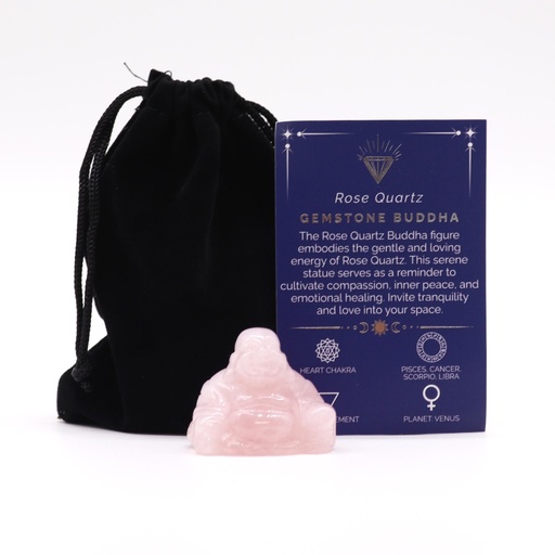 [GemF-63] Gema Buda Grande - Cuarzo Rosa 50x40x20mm