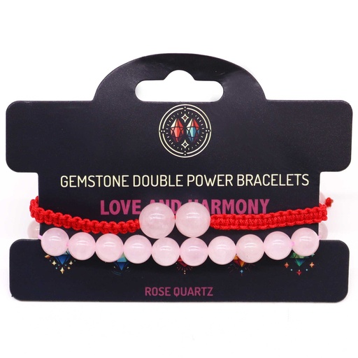 [GDPB-01] Pulseras de Doble Poder - Cuarzo Rosa